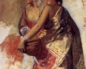 Sketch Two Nautch Girls - 埃德温·罗德·威克斯